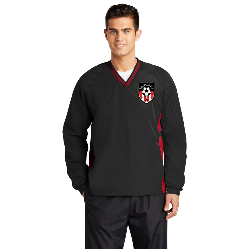 Tipped V-Neck Raglan Wind Shirt MYSA