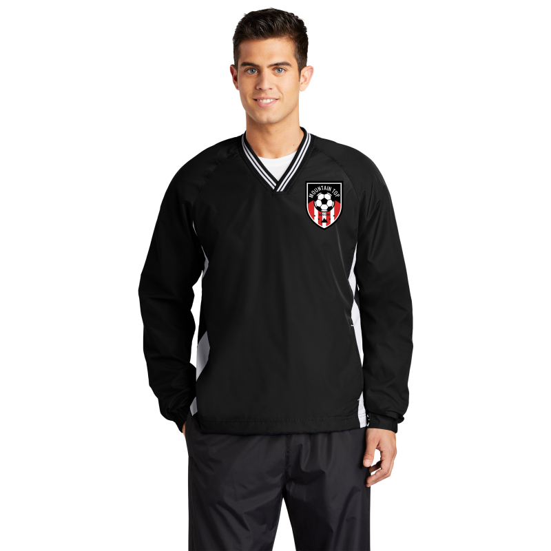 Tipped V-Neck Raglan Wind Shirt MYSA