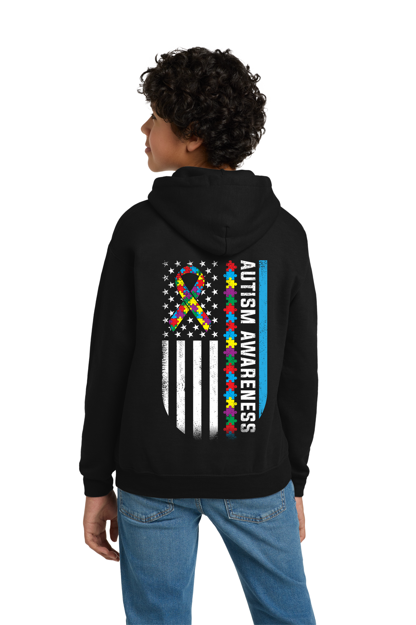 YOUTH AUTISM AWARENESS FLAG HOODIE