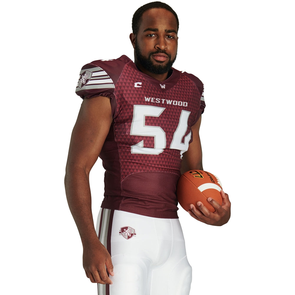 JUICE COLLEGIATE FOOTBALL JERSEY WITH LINEMAN CUT SLEEVES