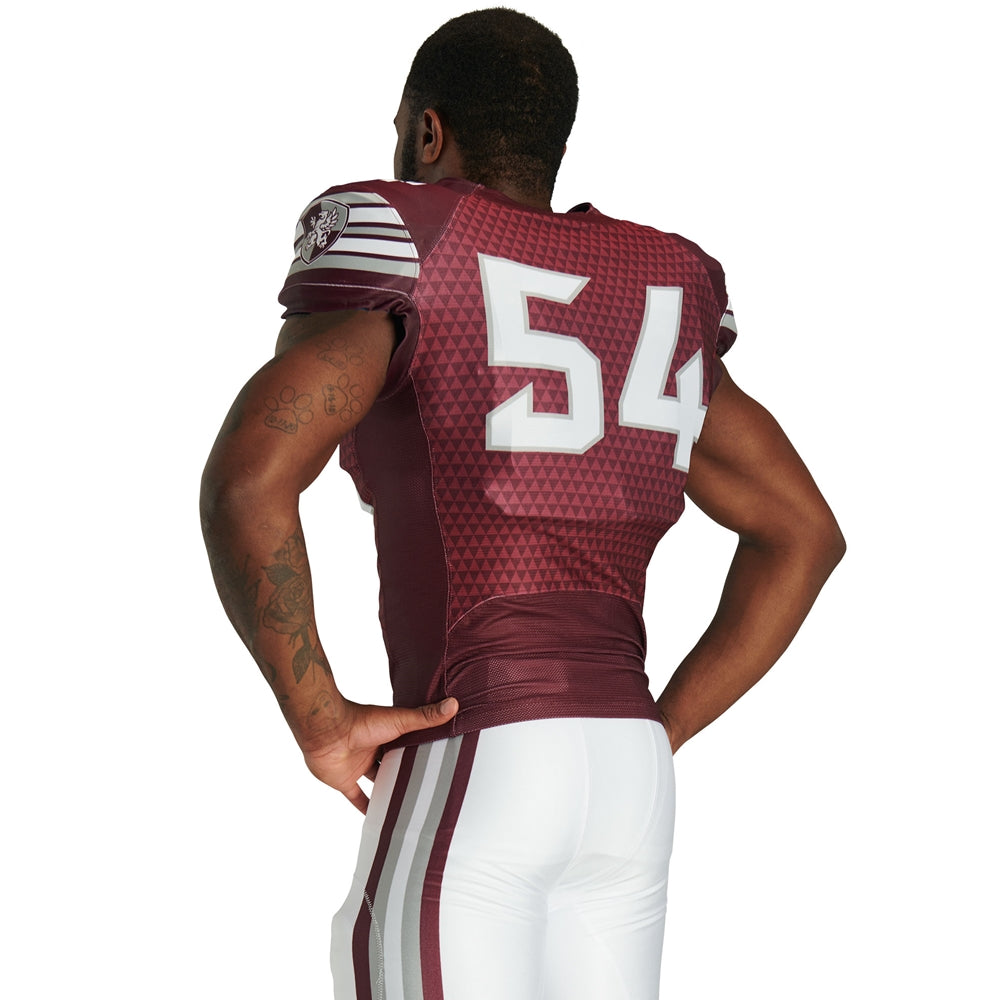JUICE COLLEGIATE FOOTBALL JERSEY WITH LINEMAN CUT SLEEVES