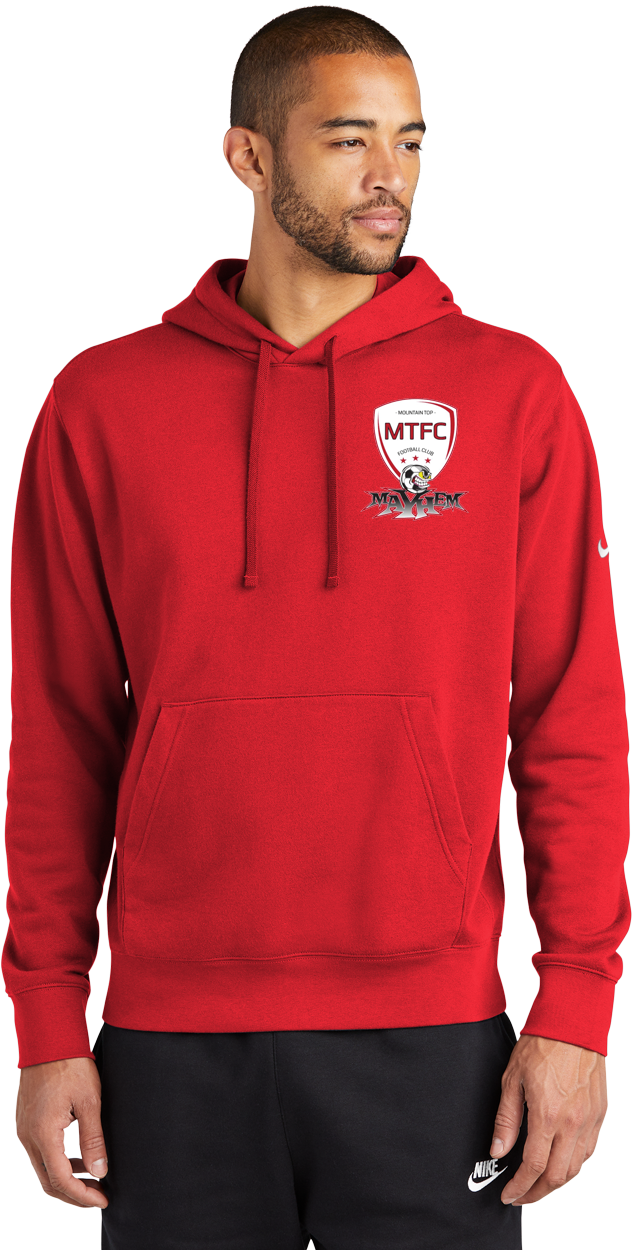 Nike Club Fleece Sleeve Swoosh Pullover Hoodie - MAYHEM