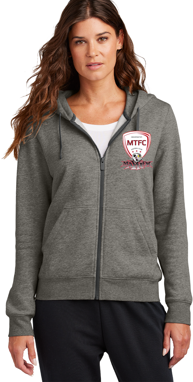 Nike Women's Club Fleece Sleeve Swoosh Full-Zip Hoodie - MAYHEM
