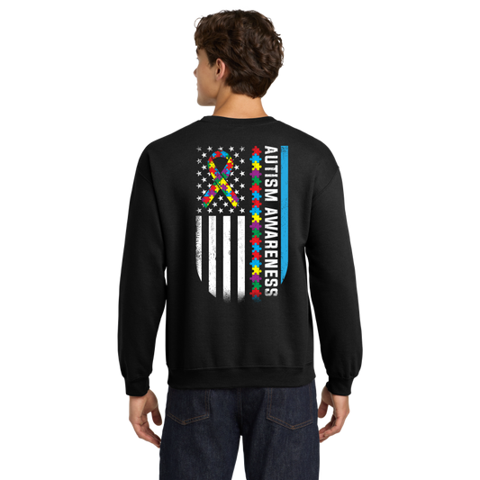 AUTISM AWARENESS FLAG crewneck