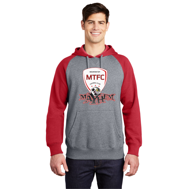 Raglan Colorblock Pullover Hooded Sweatshirt MAYHEM