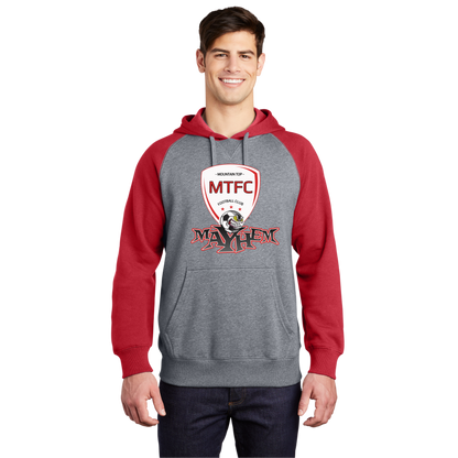 Raglan Colorblock Pullover Hooded Sweatshirt MAYHEM