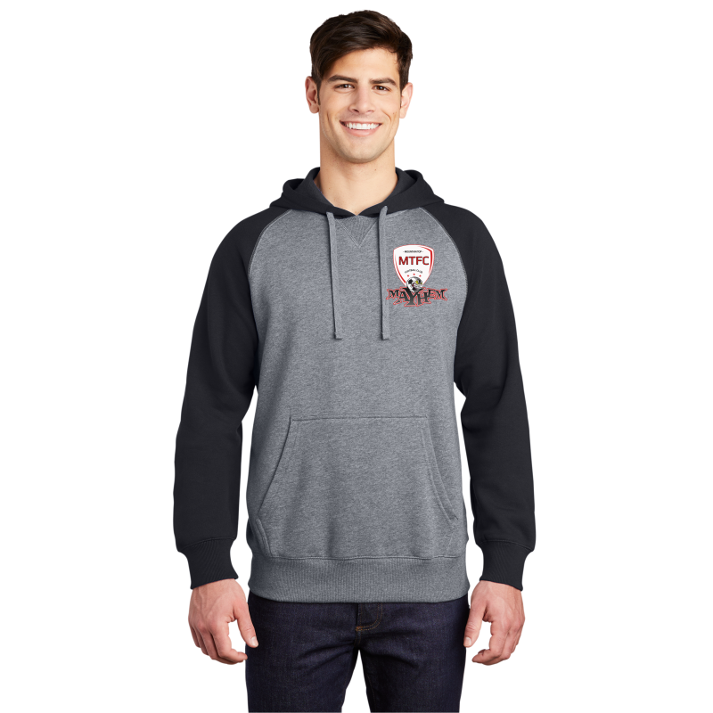 Raglan Colorblock Pullover Hooded Sweatshirt MAYHEM