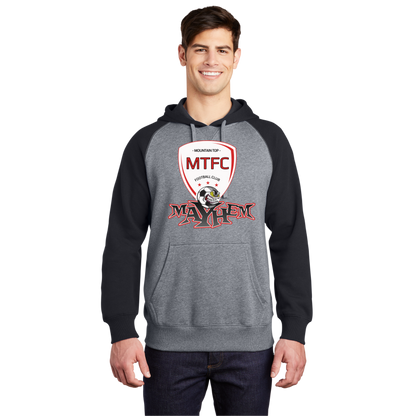 Raglan Colorblock Pullover Hooded Sweatshirt MAYHEM
