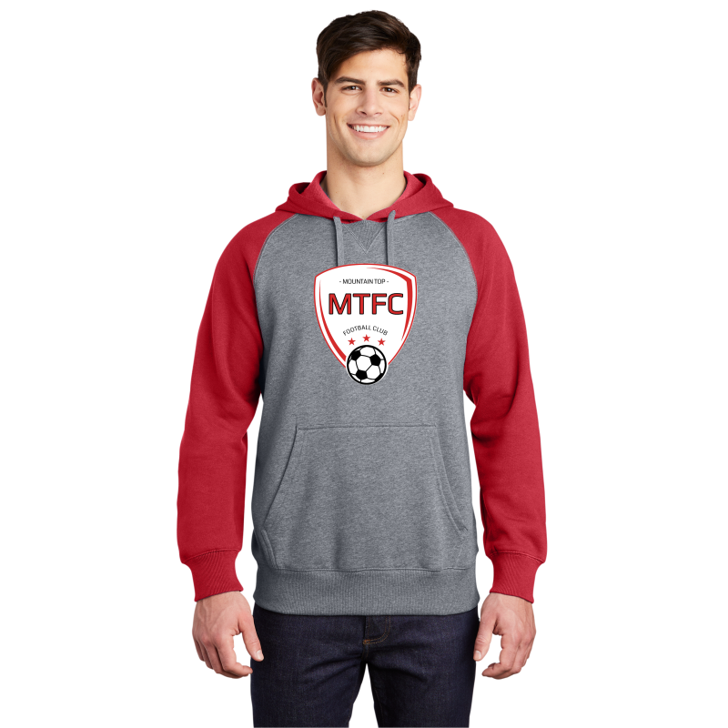 Raglan Colorblock Pullover Hooded Sweatshirt MTFC