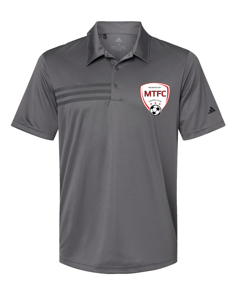 MTFC Adidas - 3-Stripes Chest Polo