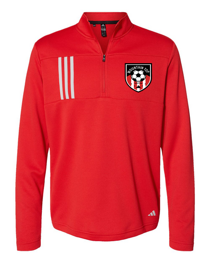 ADIDAS - 3-Stripes Double Knit Quarter-Zip Pullover