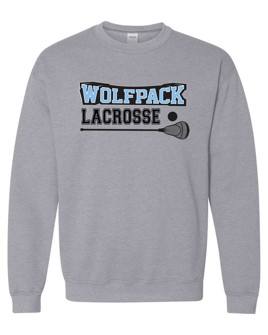 Wolfpack Lacross Crewneck Sweatshirt - Stick design