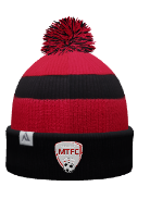 MTFC Knit fold over Pom Pom Beenie