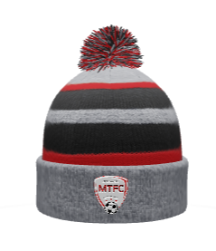 MTFC Knit fold over Pom Pom Beenie