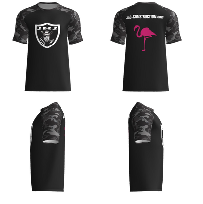 JnJ Construction - Black Camo t shirt